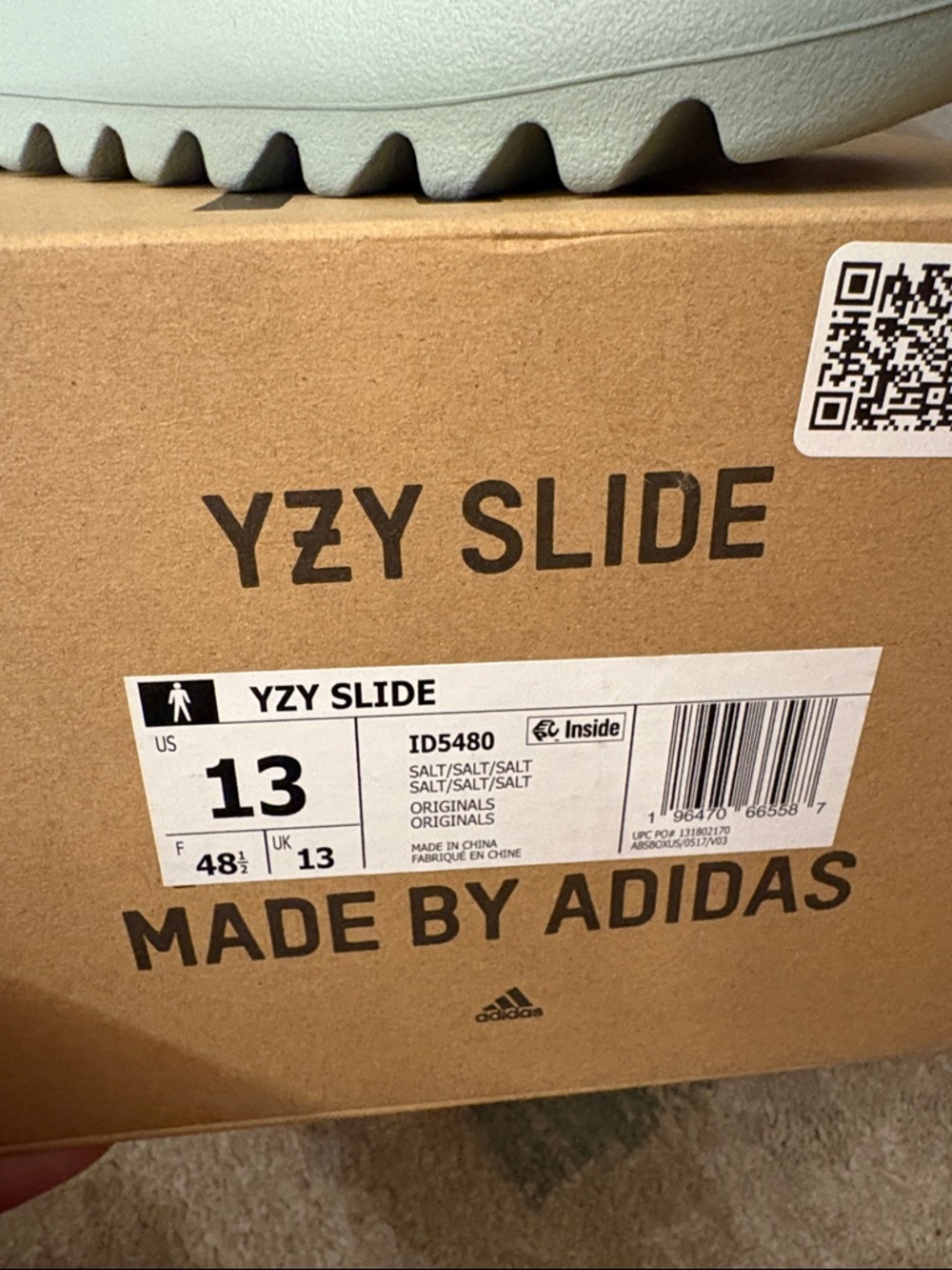NIB Yeezy Slides (Salt) - Picture 3 of 5